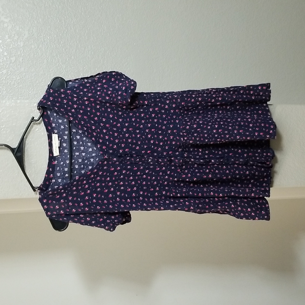 Urban Outfitters Cold Shoulder Button Up Floral Mini Dress Size XS